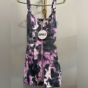 Capsulle size large denim dress NWT